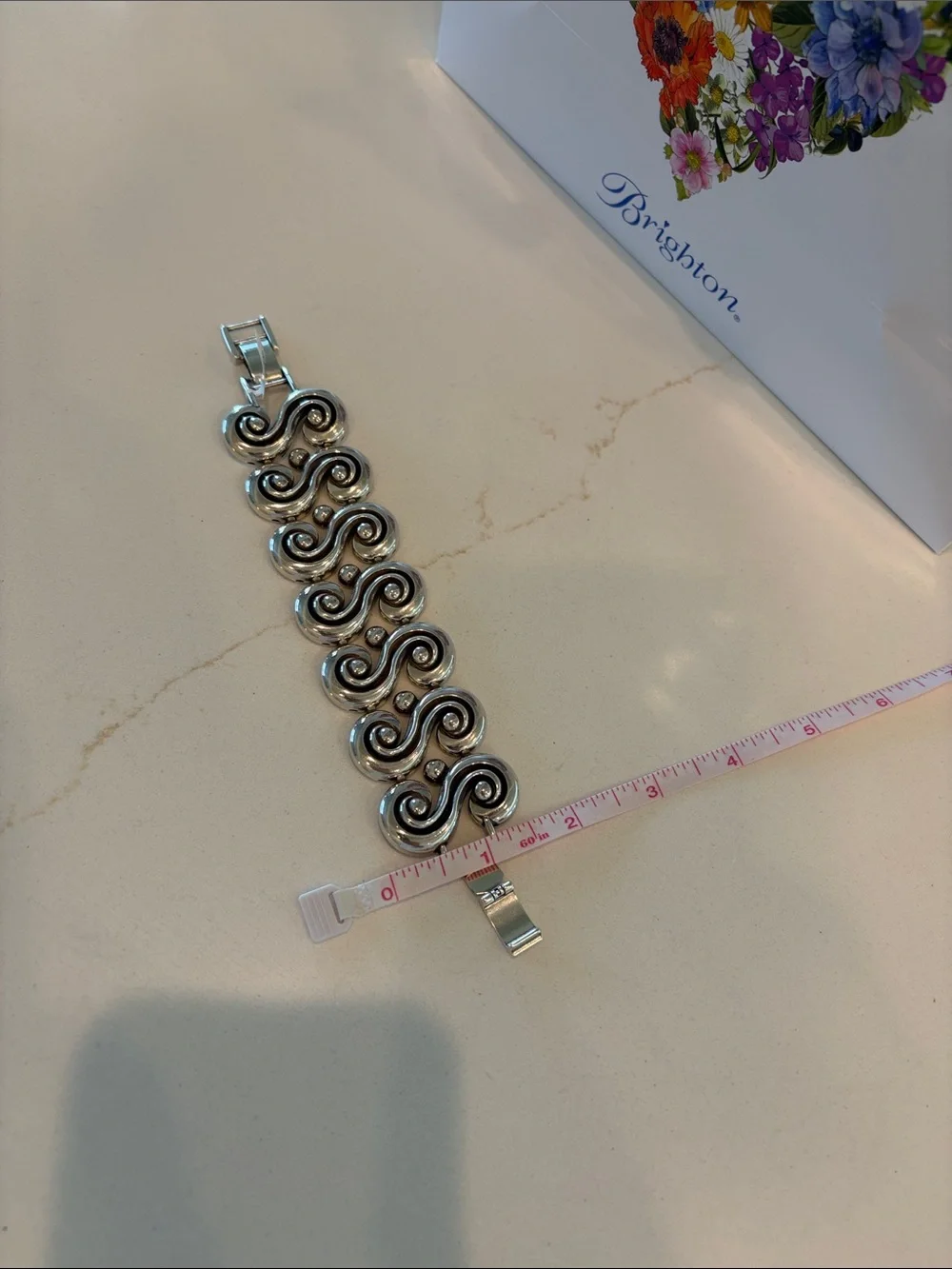 NWT Brighton Silver Swirl Link Bracelet - Silver
